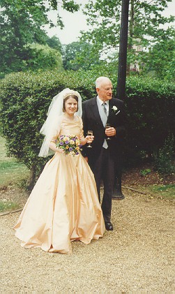 Wedding 
photo of Virginia Knight with her father